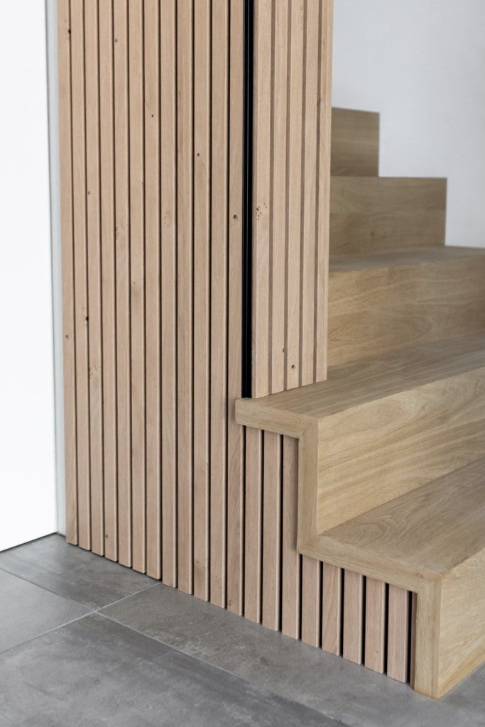 Lot de 2 Panneaux Muraux effet 3D - 2,70M : Maestro Latt (Bois Naturel / Fond Bois Naturel) - 3