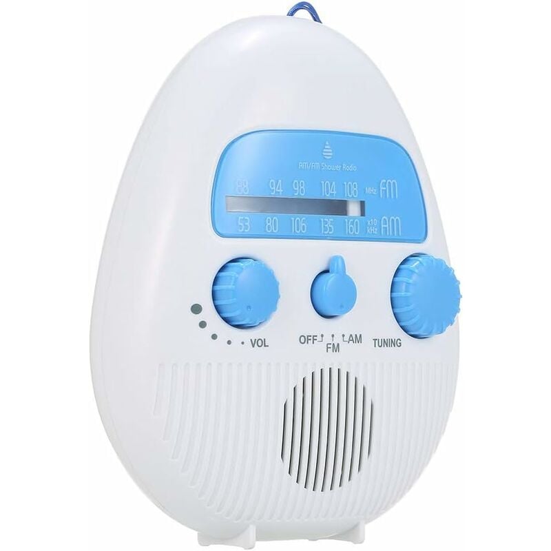 Mini radio prysznicowe, wodoodporne radio łazienkowe, radio FM/AM na baterie