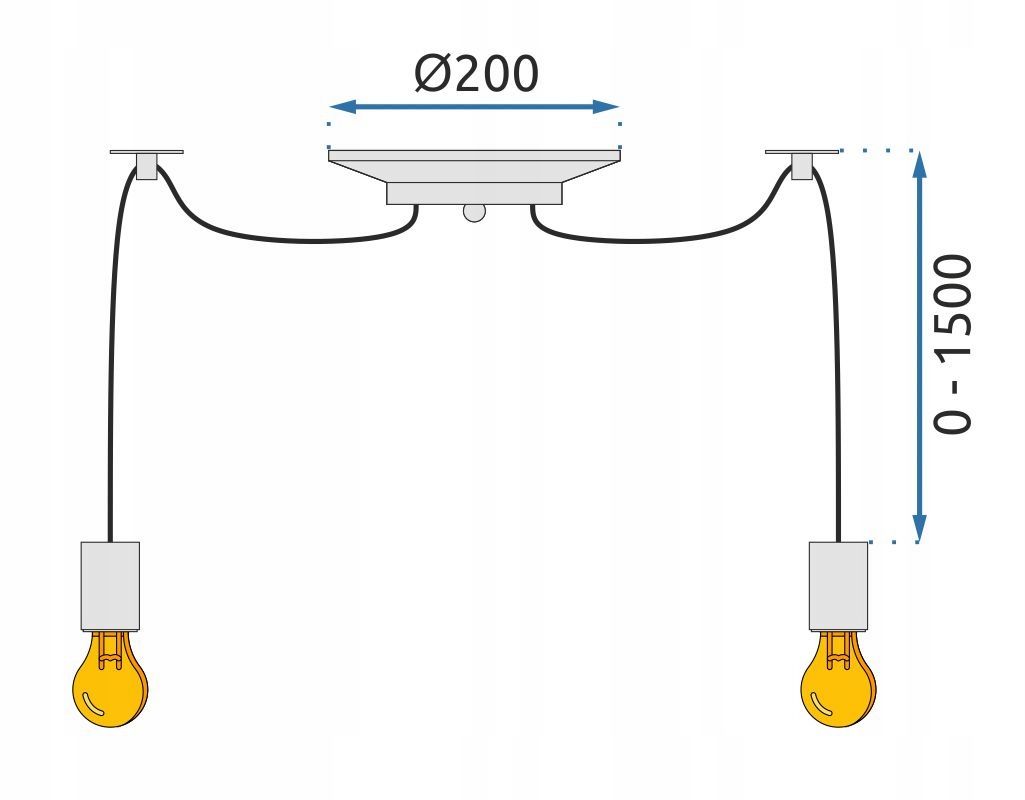 Lampa Sufitowa Wisząca Toolight App682-10Cp Spider Czarna - 7
