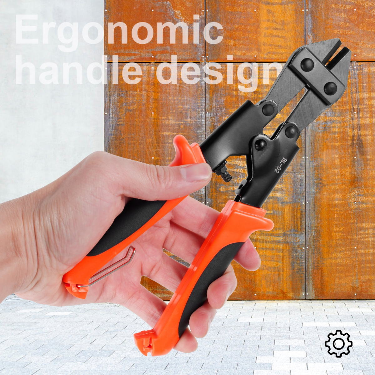 Tronchesi per bulloni resistenti da 20 cm (8 pollici) con impugnature ergonomiche antiscivolo per tagliare chiodi, filo spinato e viti ad alta - 4