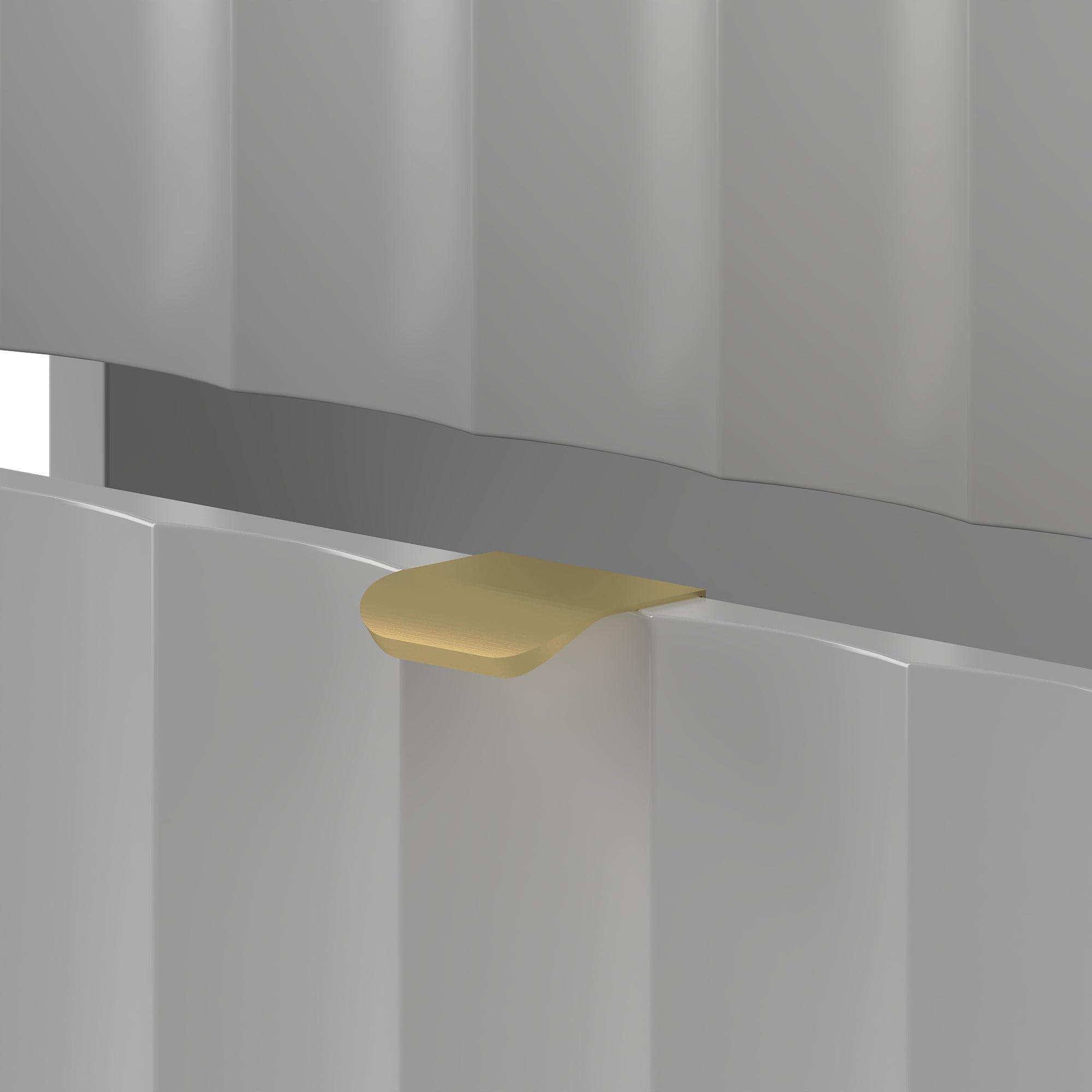 Szafka łazienkowa ARCOS 80 cm biała ryflowana z blatem wisząca - 8