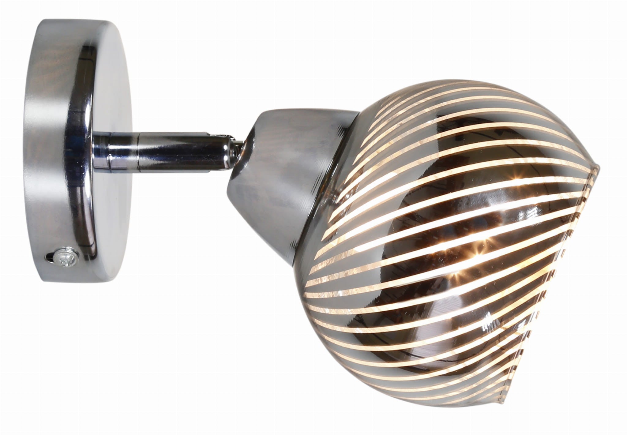 Kinkiet ścienny Fort chromowany 1xE14x10W wym: 15 x 9 x 16 cm szkło IP20 Candellux
