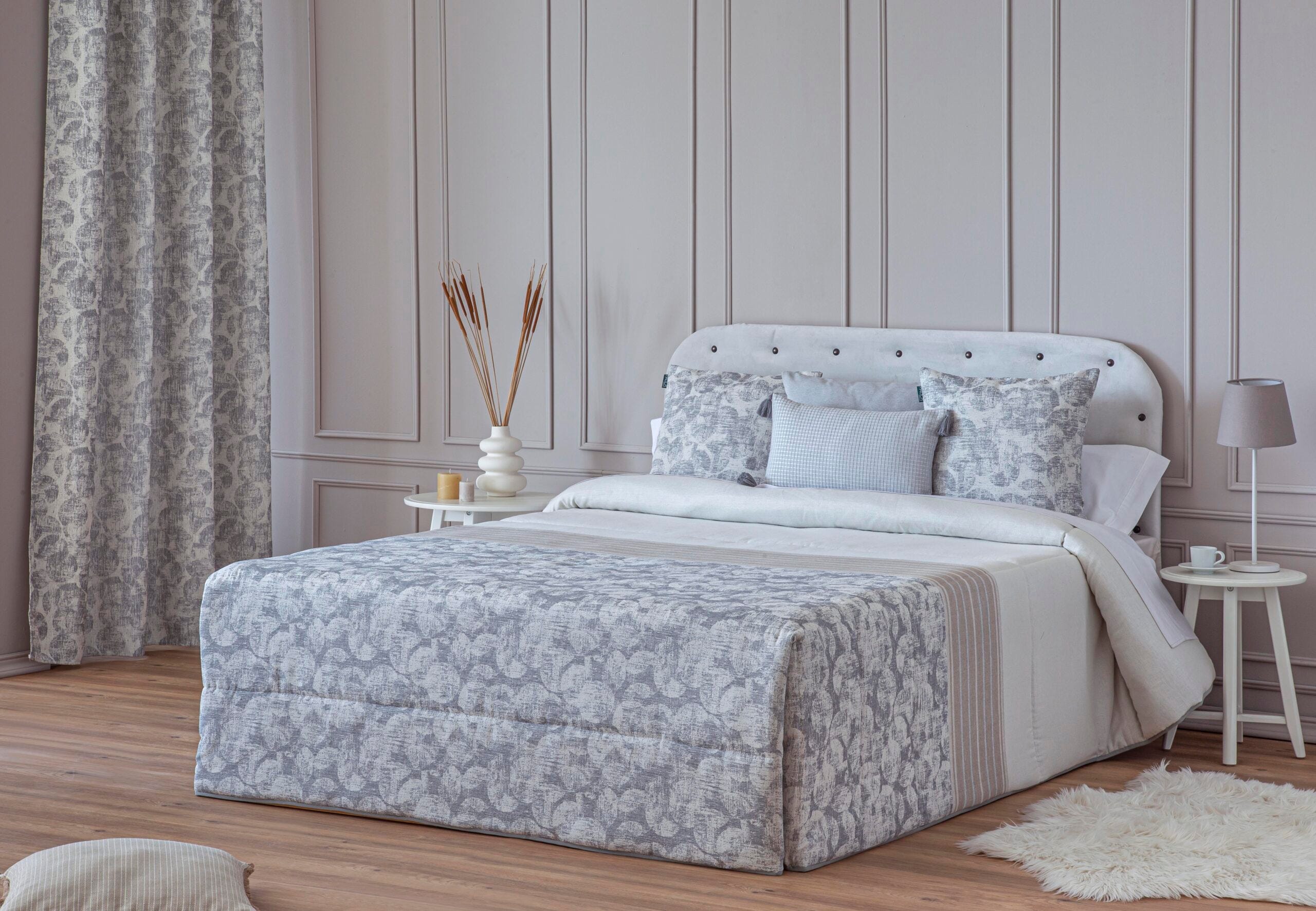 Edredon Comforter Jacquard Huesca Gris Relleno de 200 gr para Cama de ...