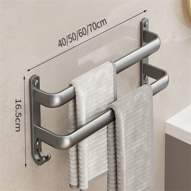 Support de douche et porte serviette sans perçage - duo - panier de douche suspendu