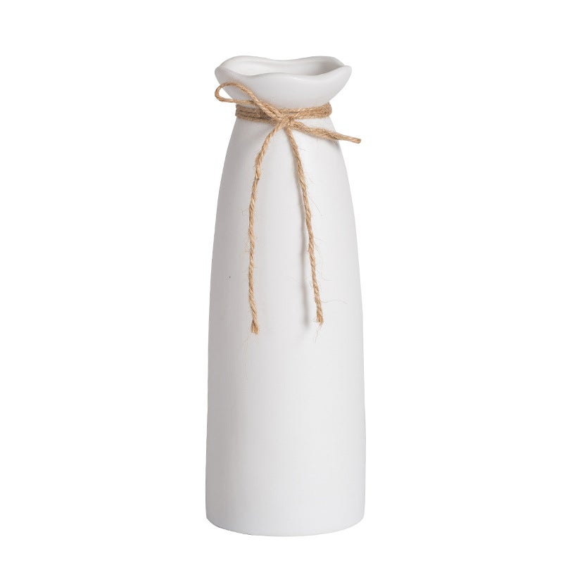 Biały ceramiczny wazon, wazon na suszone kwiaty, odpowiedni do nowoczesnej dekoracji domu, dobry prezent.