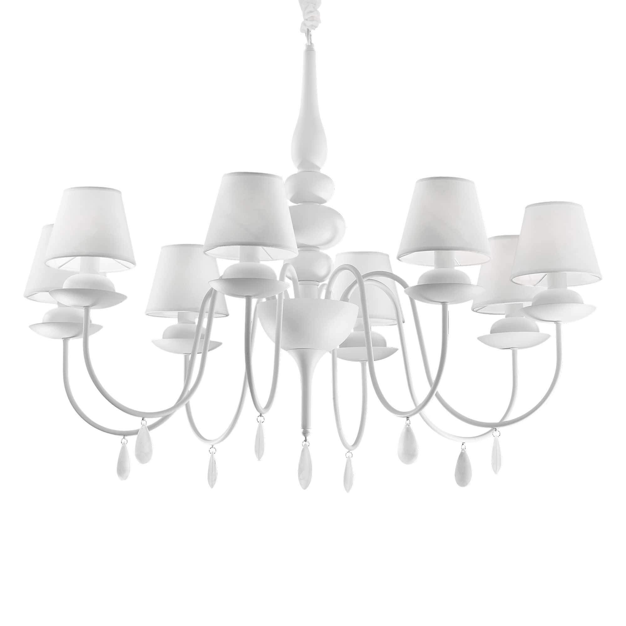 Ideal Lux  Suspension Blanche Blanche 8 Ampoules , Leroy Merlin