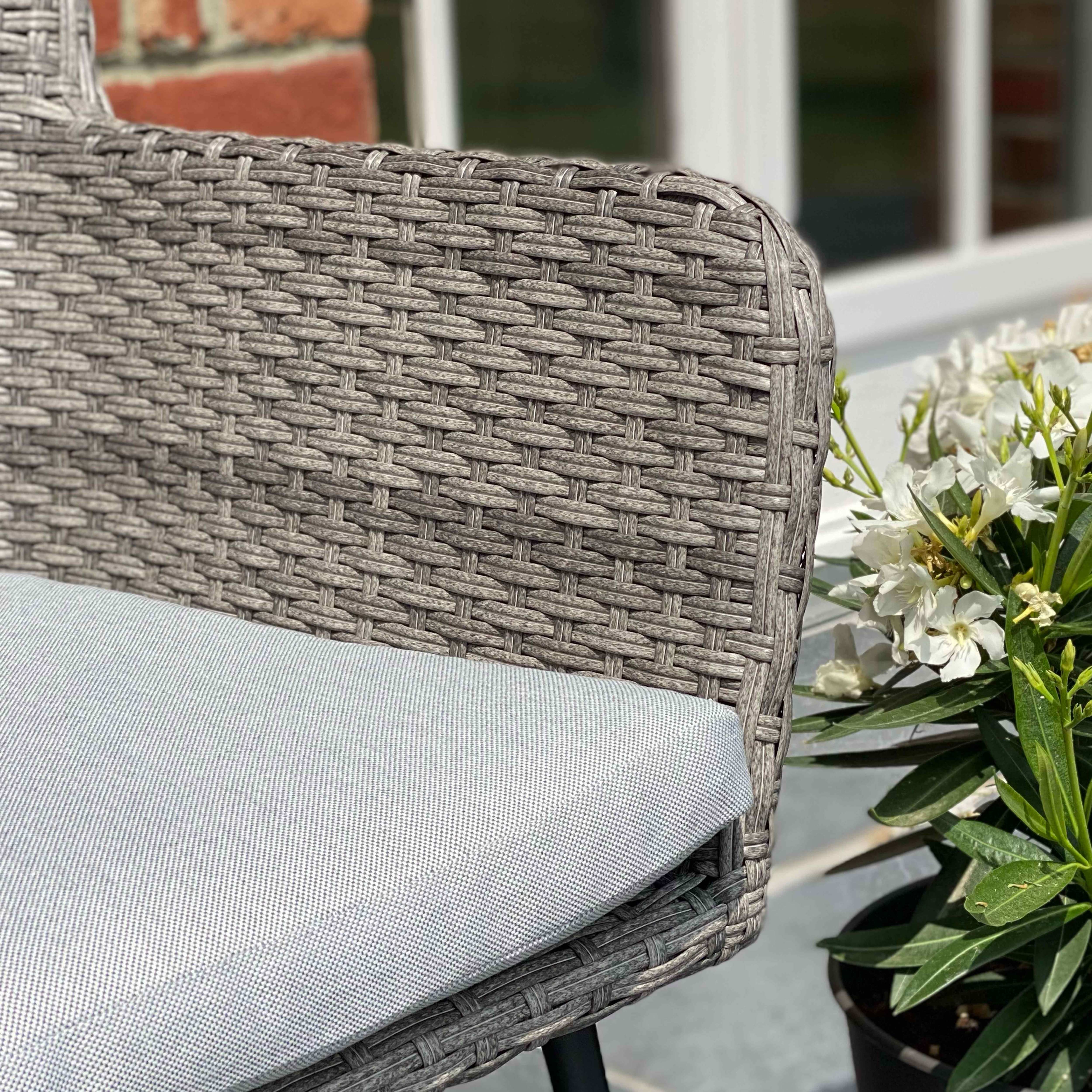 Lot de 2 fauteuils de jardin rond en osier - 5