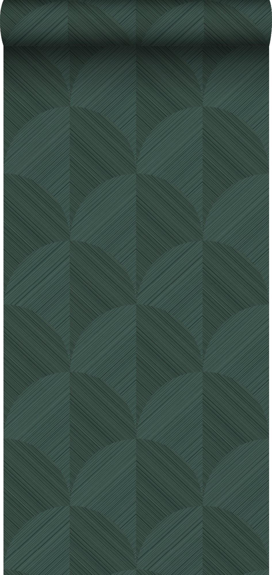 Papel pintado diseño 3d verde oscuro - 0.53 x 10.05 m - origin wallcoverings