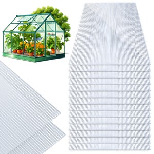 Lot De 14 Plaques Murales En Polycarbonate Transparent – Ultra Résistantes Aux UV, Idéales Pour Serres Et Abris