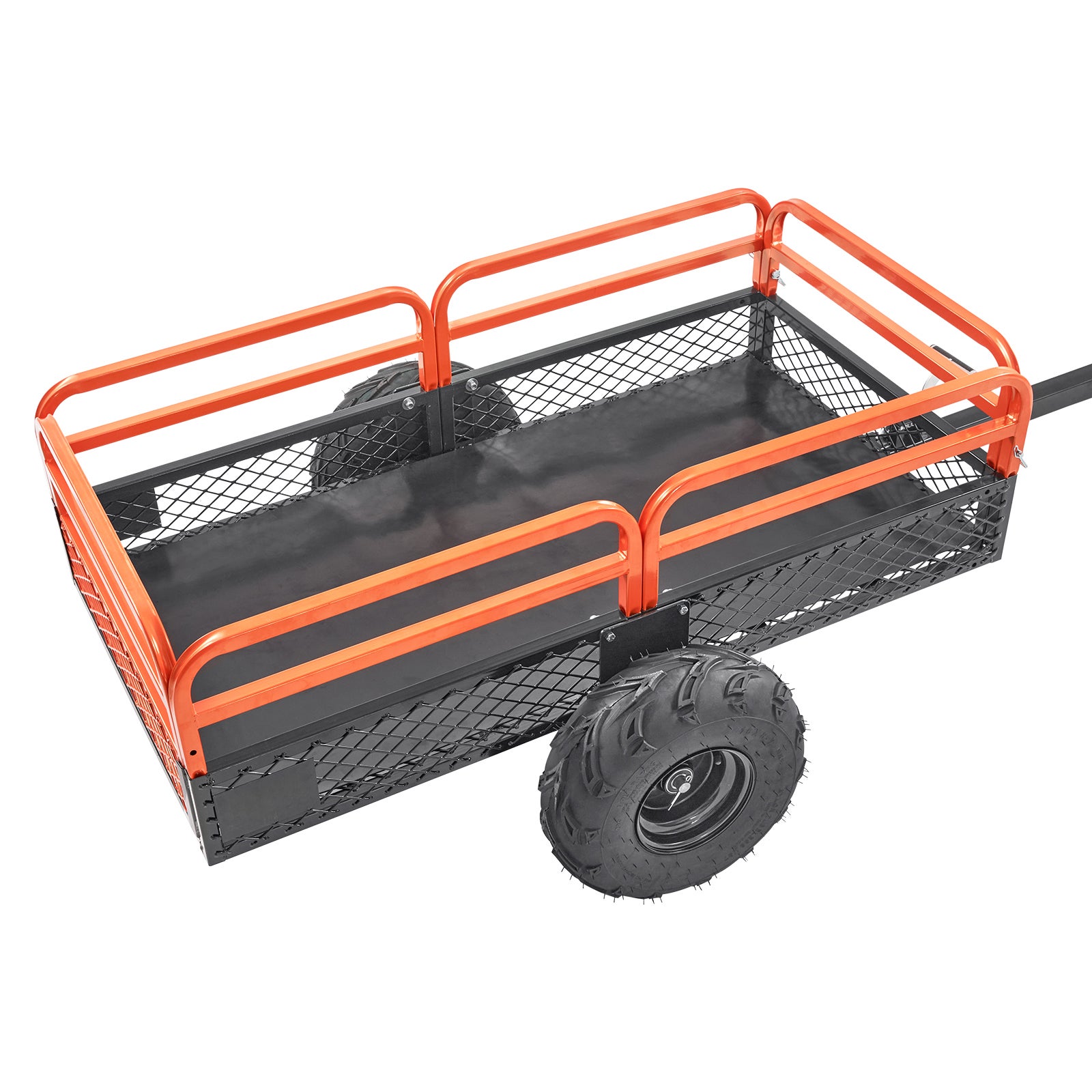 Remorque utilitaire robuste 680 kg SucceBuy, benne basculante de jardin 0,4 m³ avec côtés amovibles, idéale pour tracteur tondeuse ATV UTV - 9