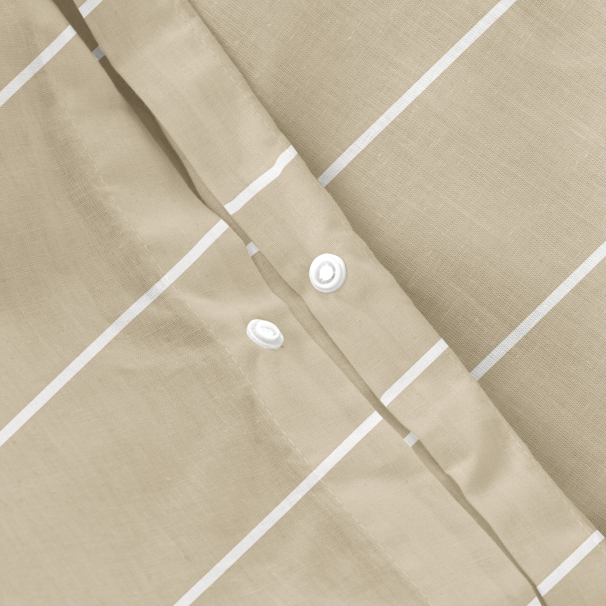 Housse de couette 100% coton 260x240 cm + 2(50x90) cm pierre - Nairi - 4