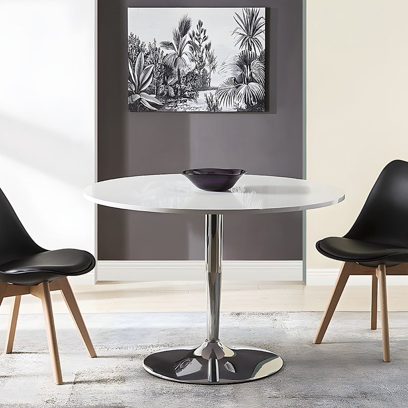 Zestaw 2 krzeseł JODY - Polipropylen, ekoskóra i buk - Kolor czarny