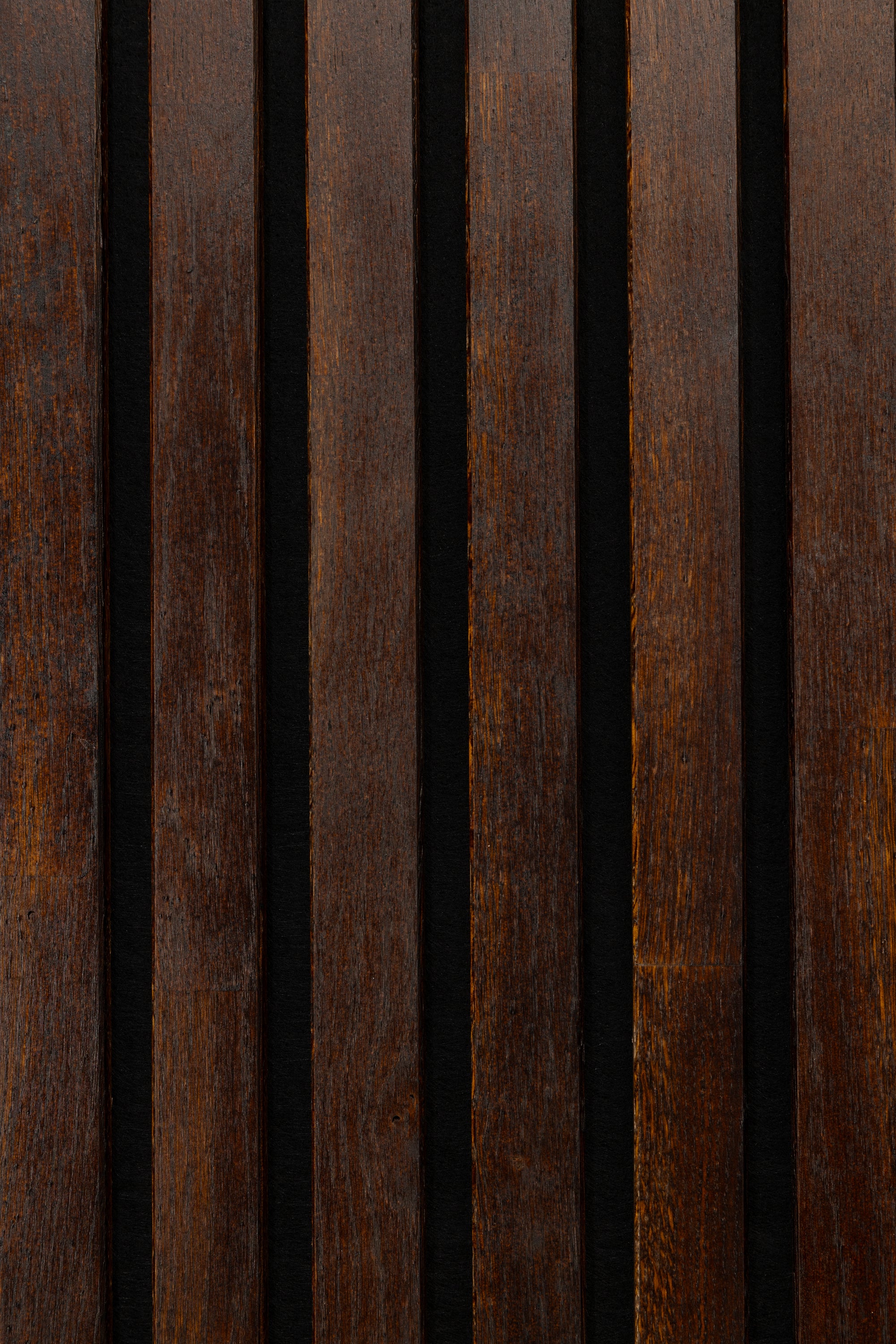 Lot de 2 Panneau Tasseau Acoustique en Bois - Bois de Bouleau Massif - 2400x600mm - Lattes 35mm, Support en Feutre Noir - 6