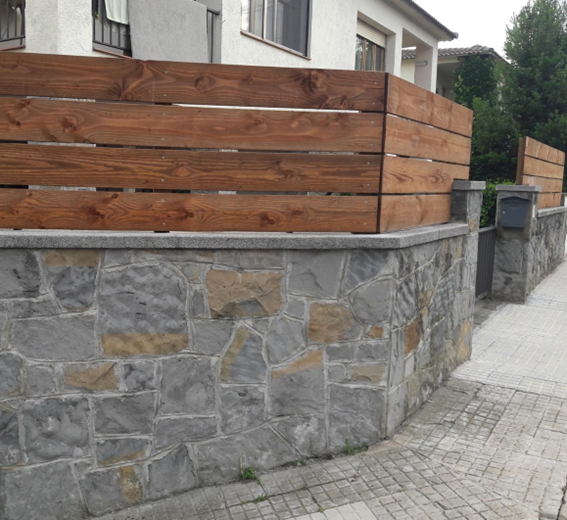 Pack de 10 maderas de pino douglas de 200 x 19 x 2,2 cm tratado para exterior/interior