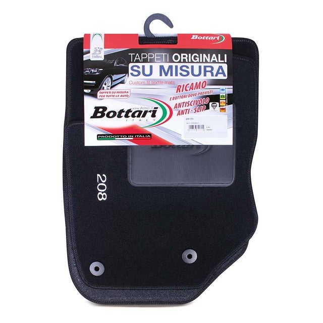 Tappetini Auto Su Misura In Moquette Per Jeep Renegade 2015+ – Antiscivolo Con Fissaggi Originali, Ricami Rossi, 2 Pezzi