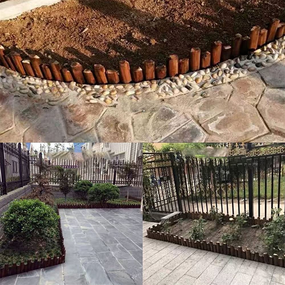 Jardin, Bordure De Clôture en Bois Paysage De Pelouse De Jardin Extérieur Bordure Fini en 120cm pour L'entretien De La Cour du Jardin De Fleurs - 5