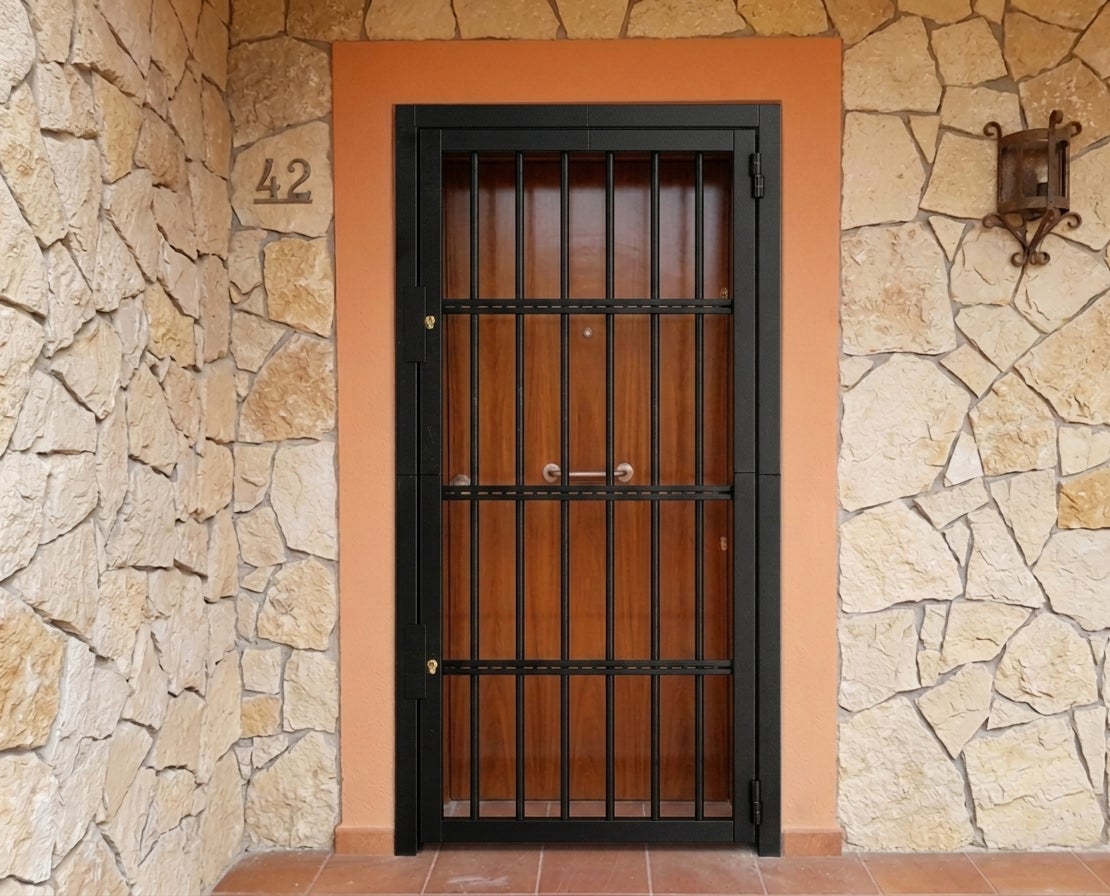 Cancello per porta regolabile nero 70/120 - 170/225 cm - 4