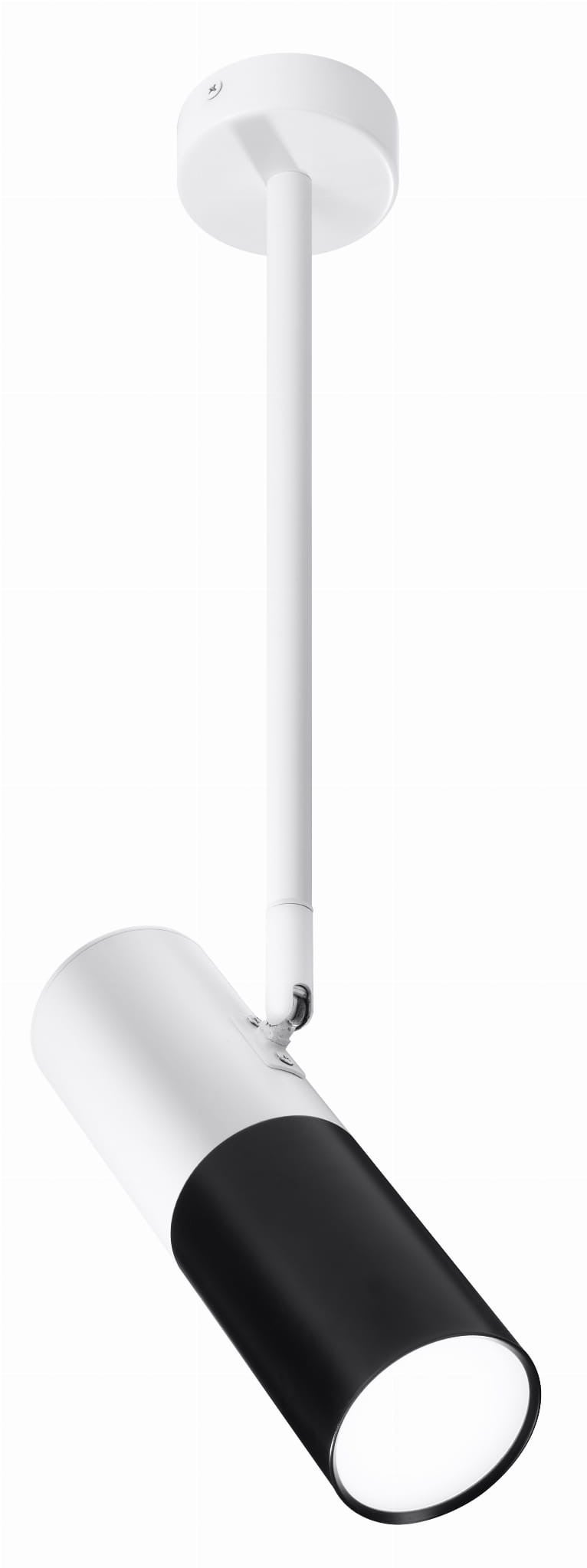 Lampa sufitowa wisząca Tuba biało-czarna 1xGU10x15W tuba wym: 37,5 x 19,5 x 6,5 cm aluminium Candellux