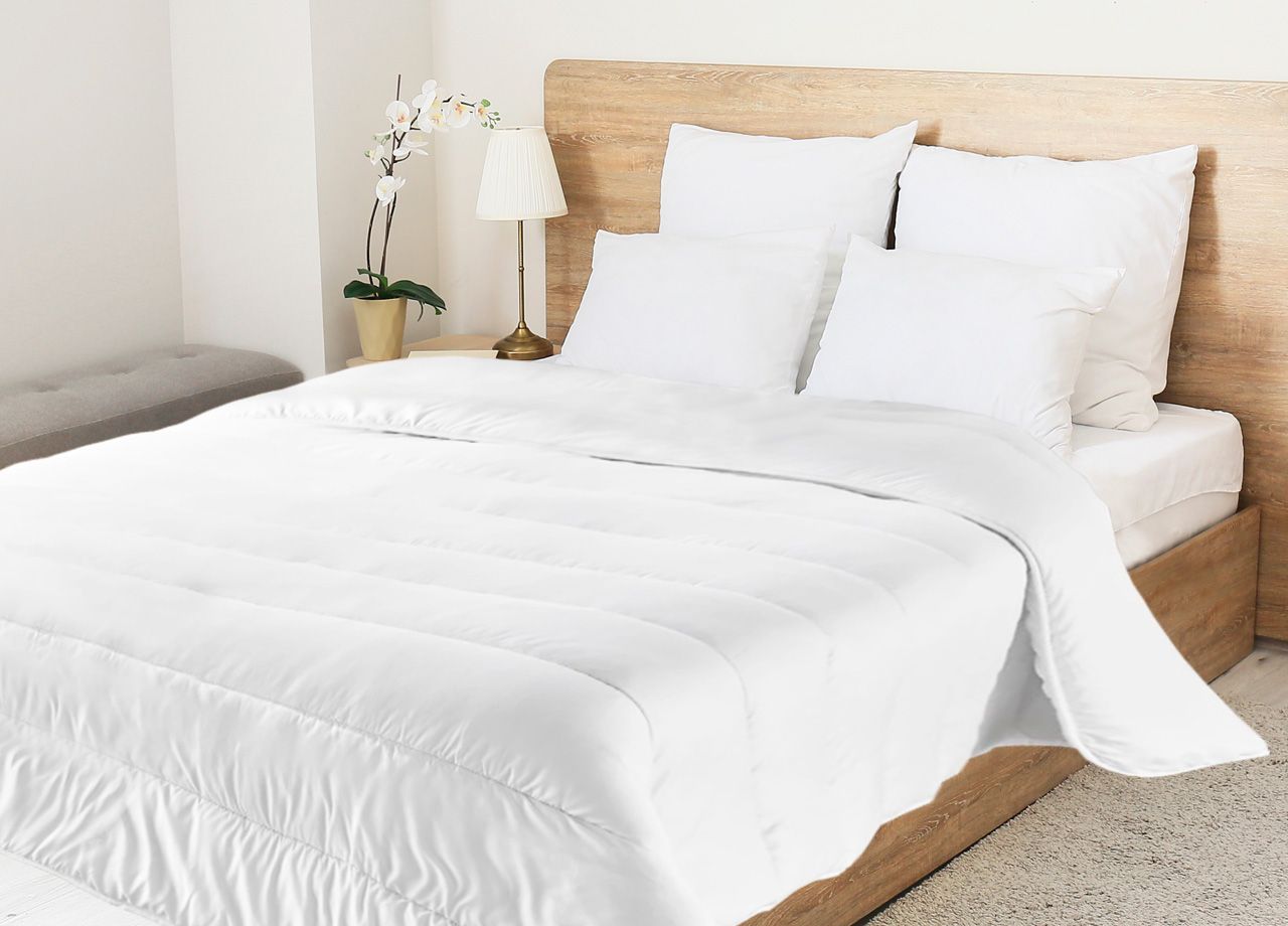 Set Copripiumino E Cuscini In Microfibra Bianco – Ipoallergenico Antiacaro – 2x135x200 + 2x80x80 Cm – Certificato Oeko-Tex