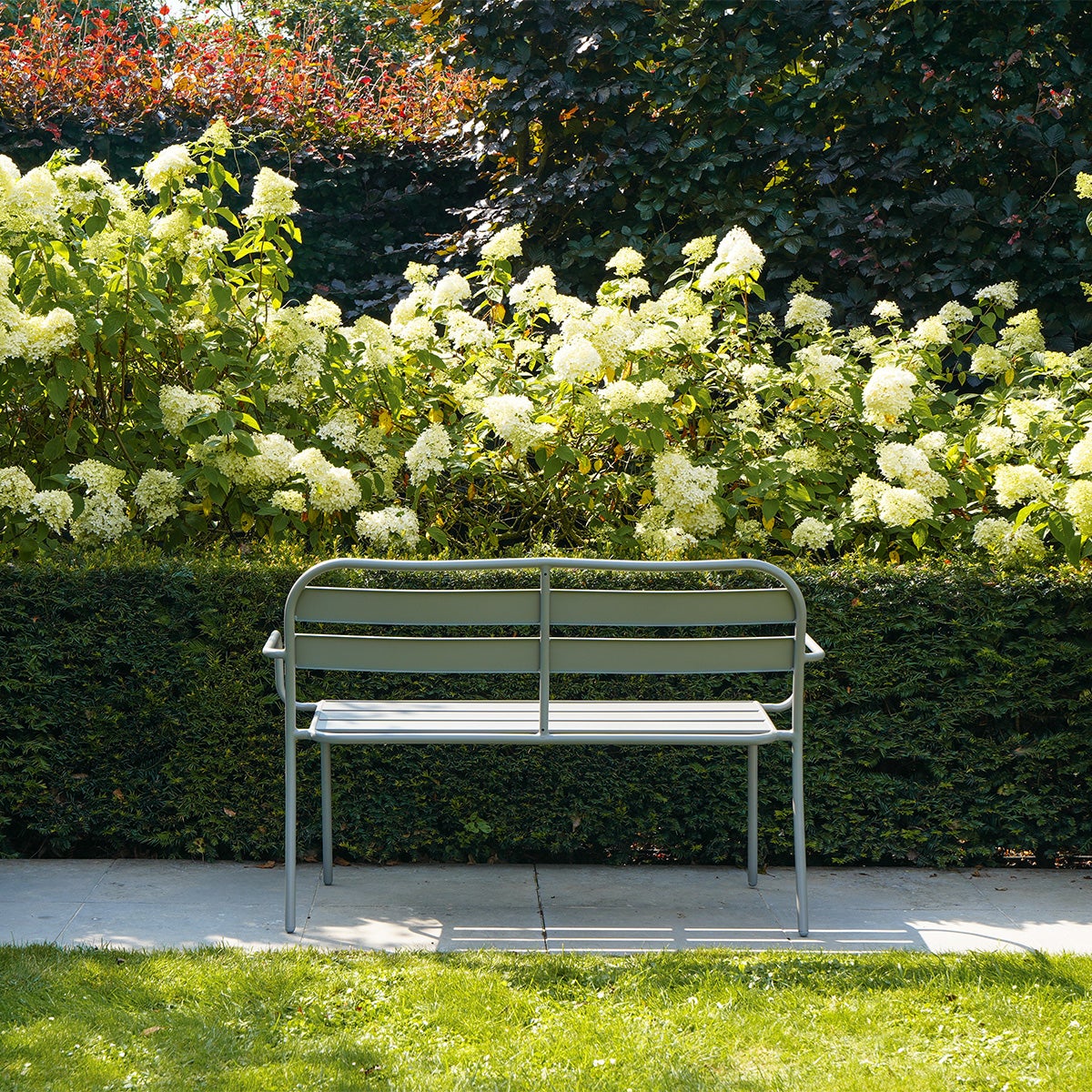 Banc en aluminium 118cm Gris Galet SOHA - 4