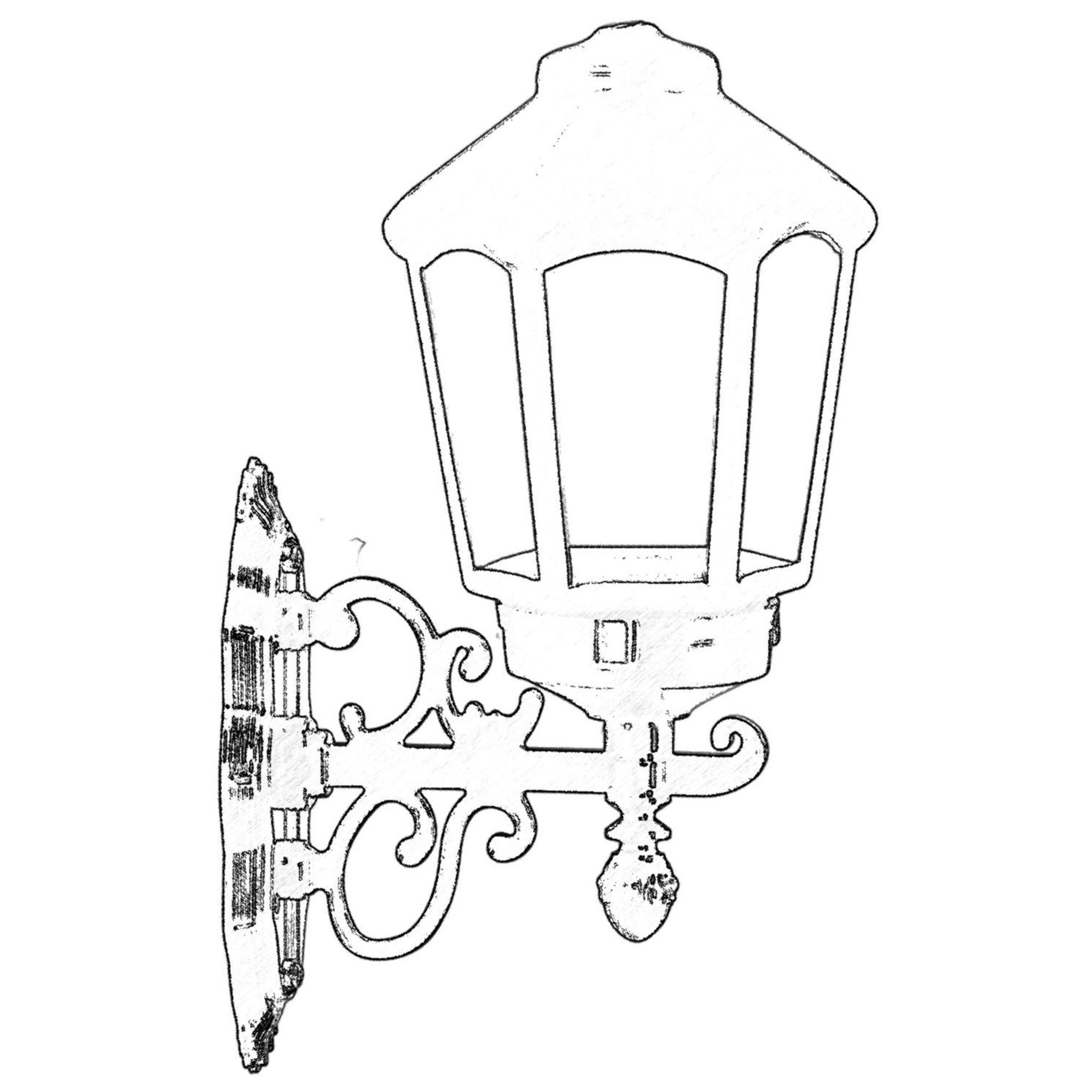 Applique da esterno, struttura in ABS, Colore nero - 2