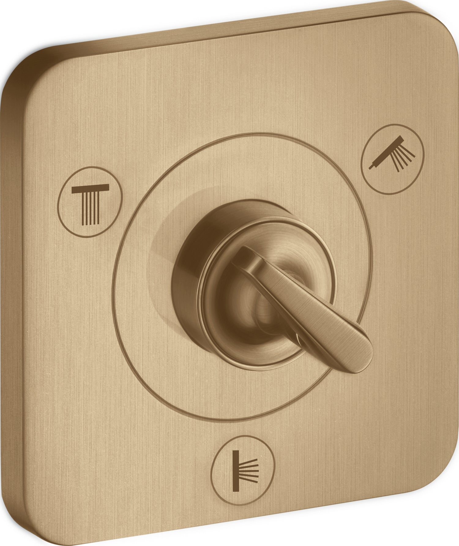 Hansgrohe Metris C Trio/Quattro Zierleiste Für Ecostat Unterputz-Duschthermostat | Rubinierte Bronze, Für Verdeckte Installation Mit IBox Universal Plus