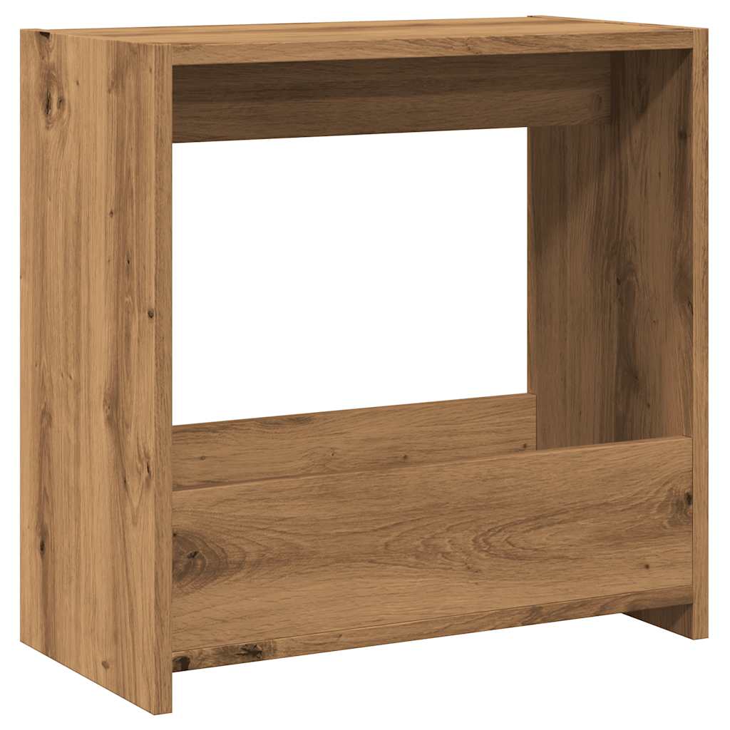 Tavolino Da Salotto In Legno Multistrato, Colore Rovere Marrone, Dimensioni 50x50x35 Cm, Pratico E Portatile