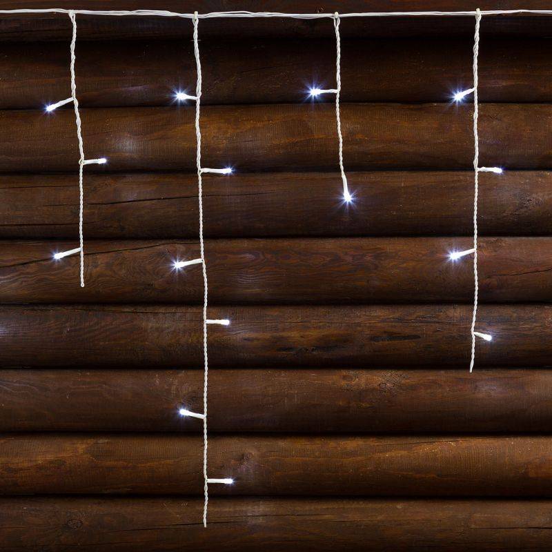Guirlande stalactite 20M H 60CM 480 LED blanc froid 8 programmes câble blanc 24V Lotti - 5