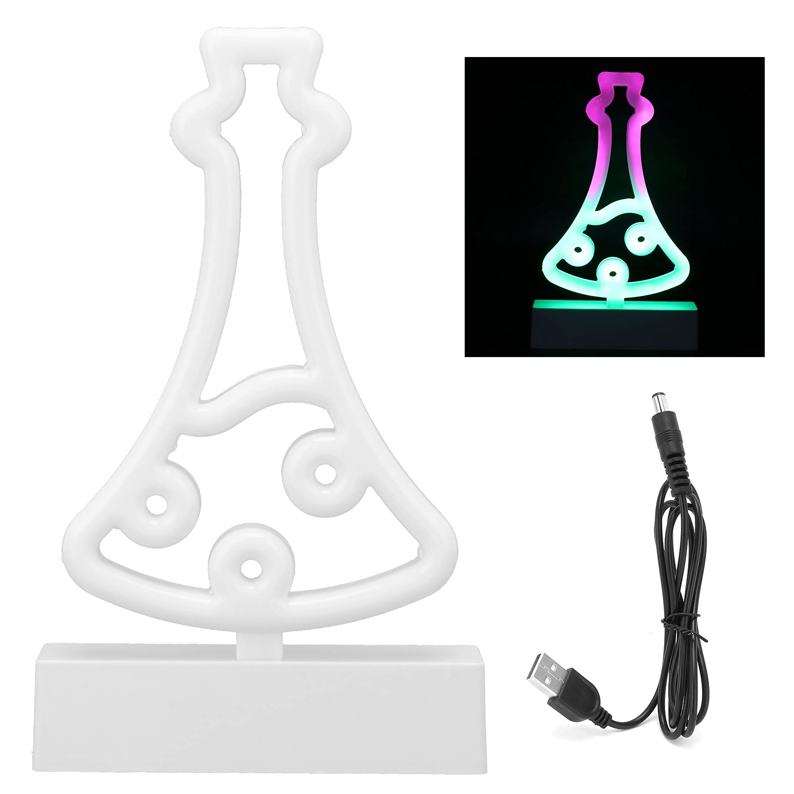 Letreros de neón de plástico rgb, fuente de luz decorativa para fiesta de halloween