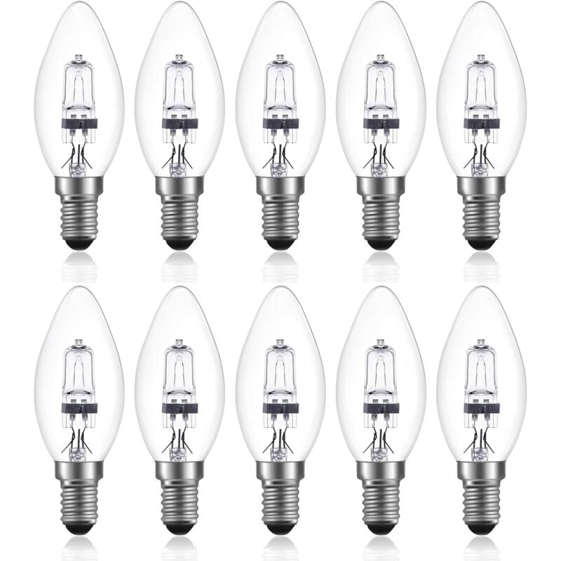 Żarówka halogenowa E14 C35 42W z możliwością ściemniania AC 220-240V (10 sztuk)
