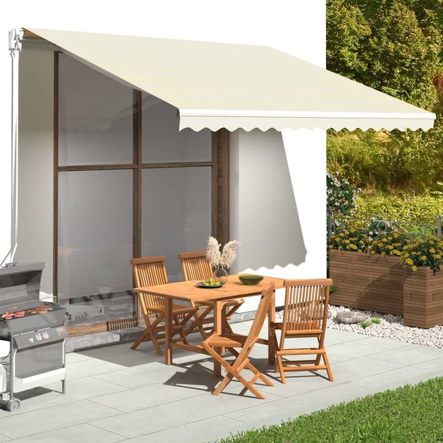 vidaXL Tessuto di Ricambio per Tenda da Sole Crema 400x350 cm Poliestere