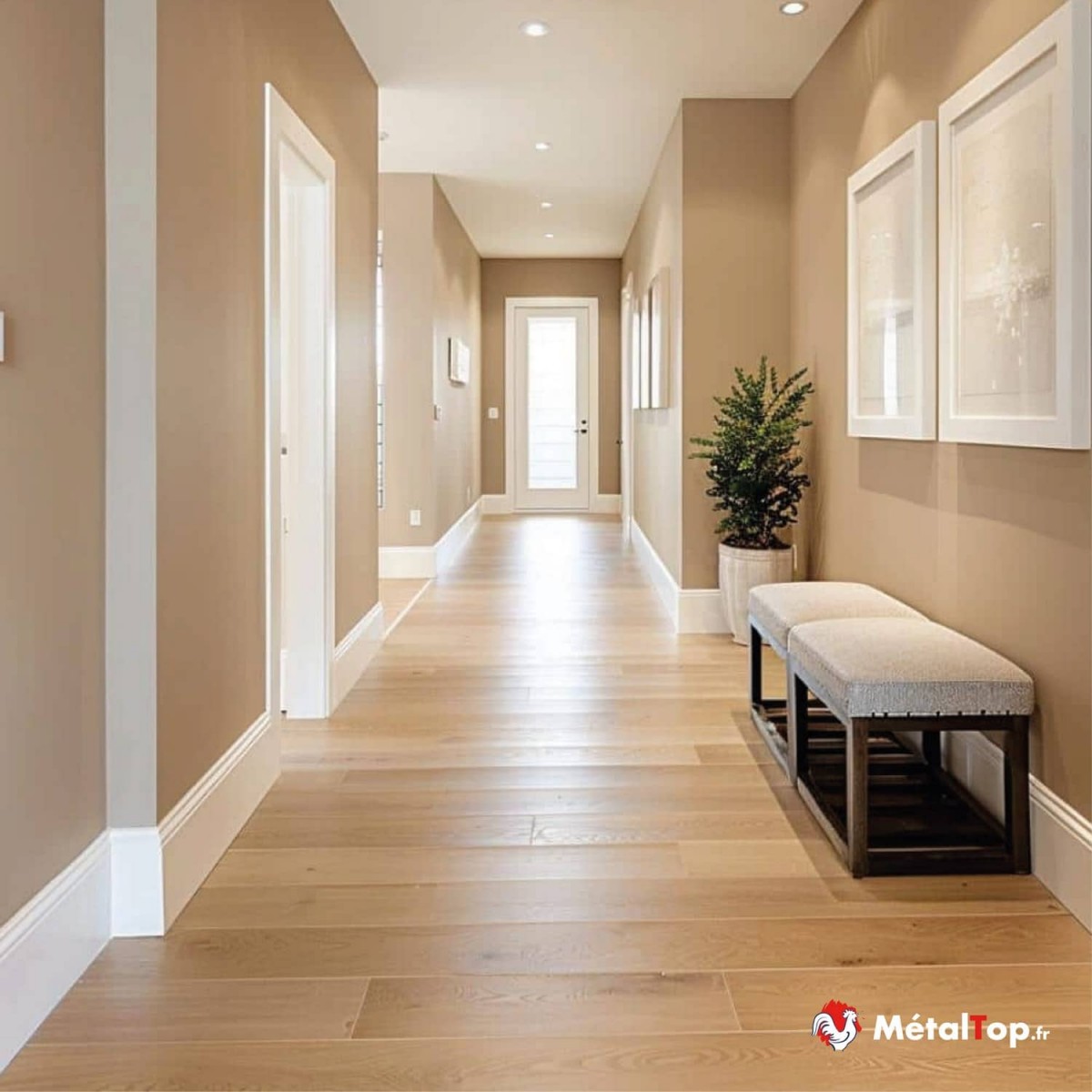 Peinture Couloir - Metaltop - Blanc de sécurité - RAL 9003 - Pot 5L - 3