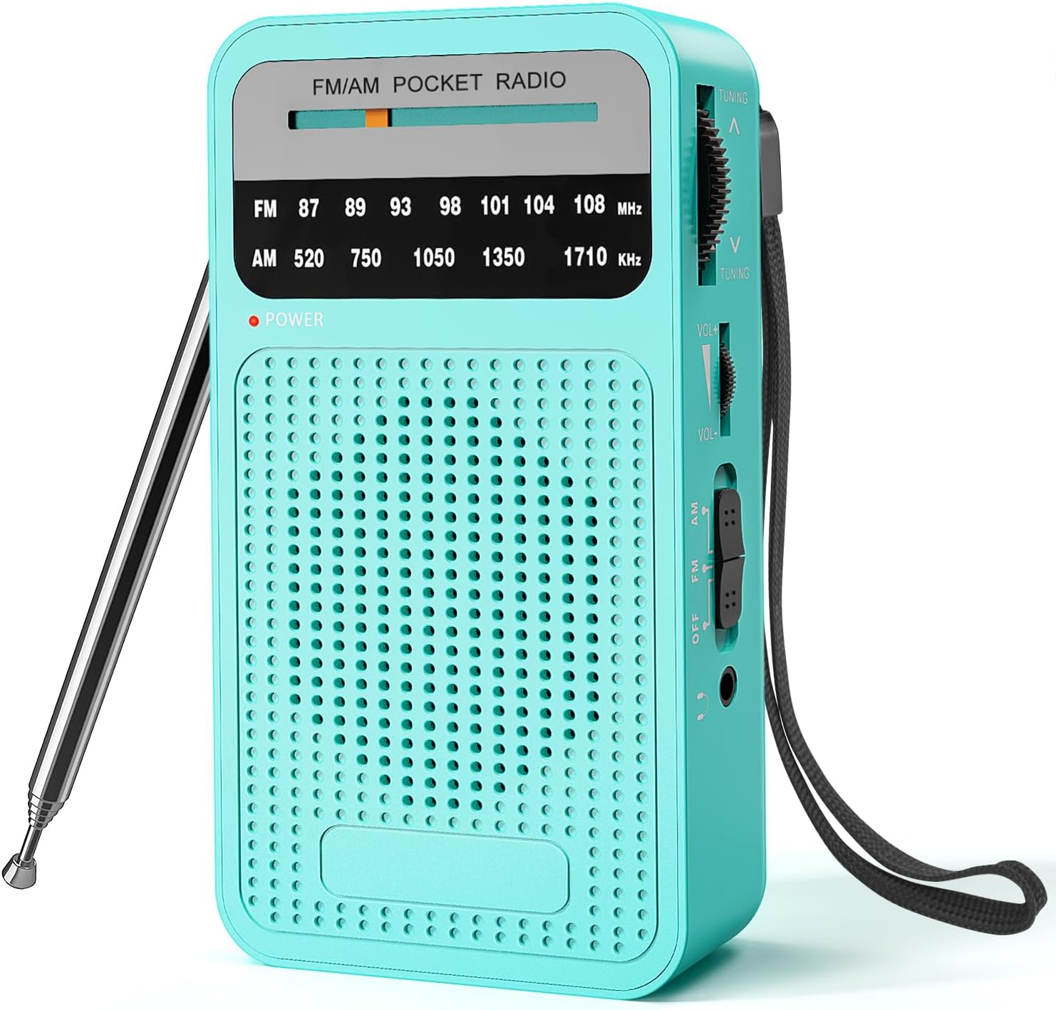 Radio AM/FM Portátil De Bolsillo - Con Auriculares, Ideal Para Personas Mayores, Funciona Con 2 Pilas AA
