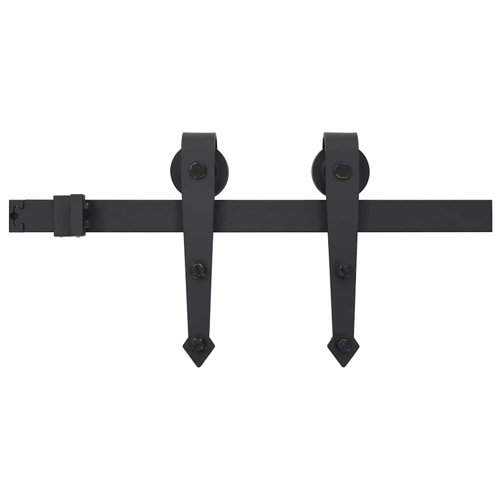 vidaXL Kit de quincaillerie de porte coulissante SKIEN 200 cm noir - 2