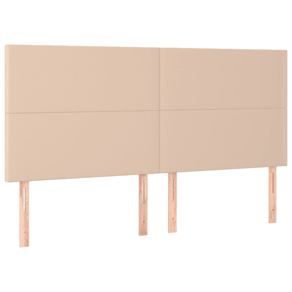 Cadre de lit sans matelas cappuccino 200 x 200 cm en similicuir - 9