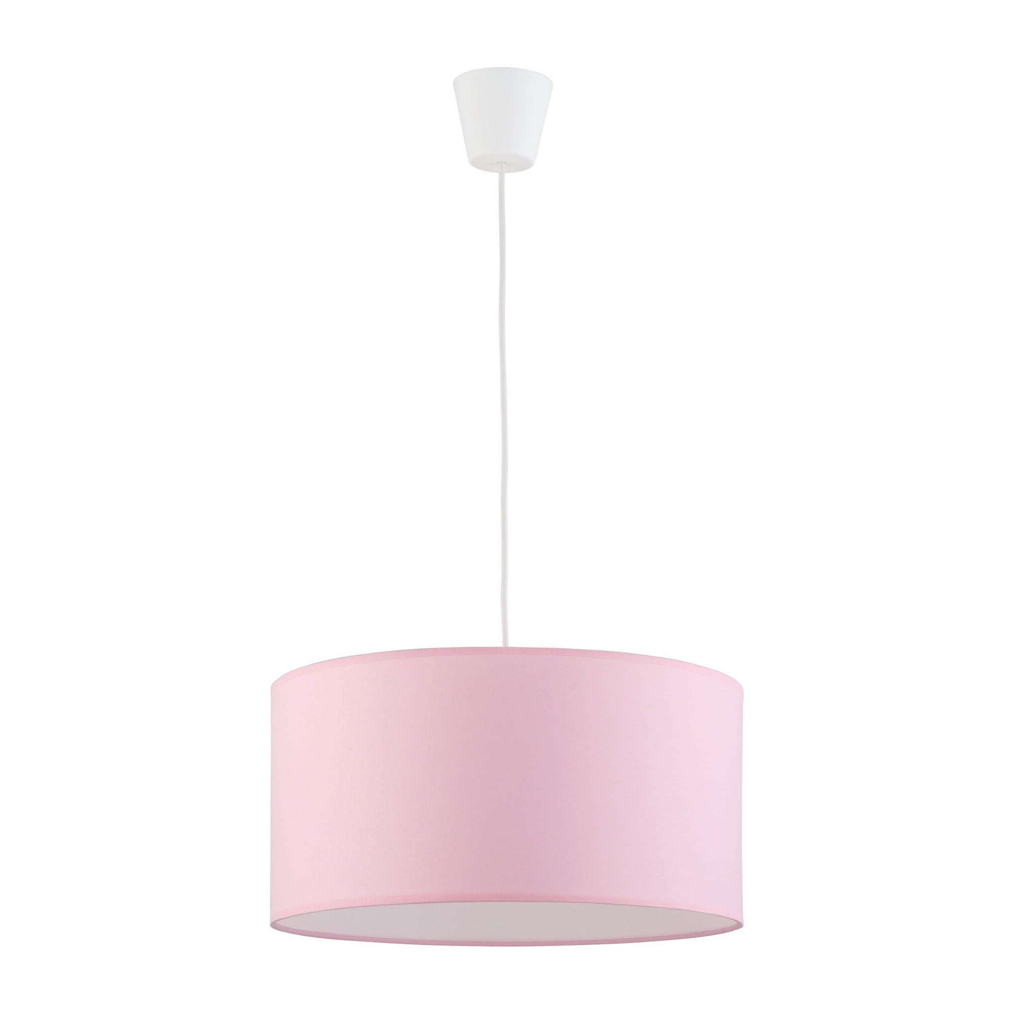 Lampa sufitowa wisząca Rondo biało-różowa 1xE27x15W wym: 115 x 40 x 40 cm tkanina TK Lighting