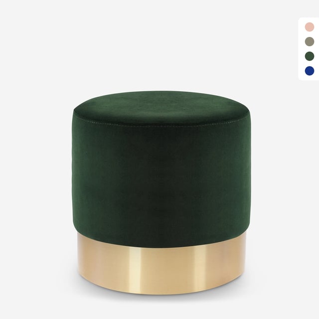 IBUYKE Poggiapiedi Ibottito in Legno Pouf Pouf Sgabello Sgabello Basso