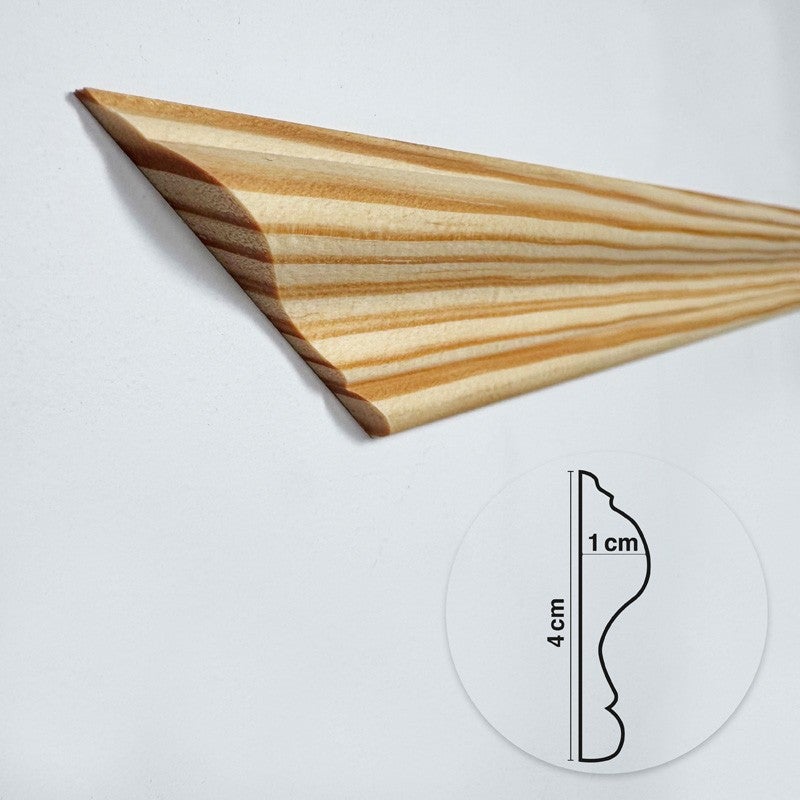 Lot de 2 kits de moulures de porte en bois à doucine - 4 cadres pour 2 portes - Prêts à coller et à peindre - Fabrication française - 6