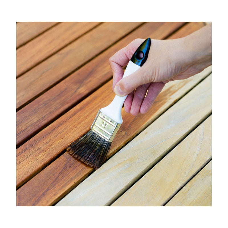 Lasure Blanche Imperméabilisante Bois Brut- WoodGuard Color- Saturateur Protecteur Eau Gel - Formule Végétale- 1L-8m2 - 4