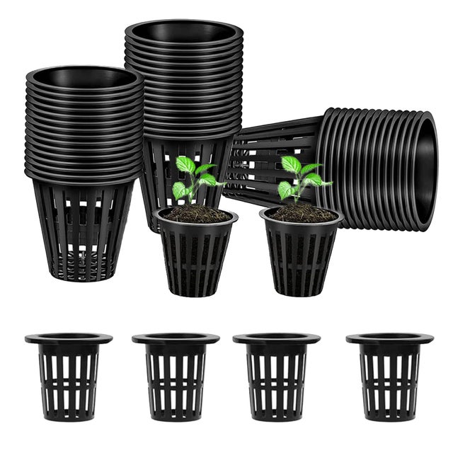 Lot de 60 Pot Hydroponique Panier en Plastique pour Plantes Aquatiques Et Aquaponie Panier Hydroponie Paniers de Plantation pour La Culture
