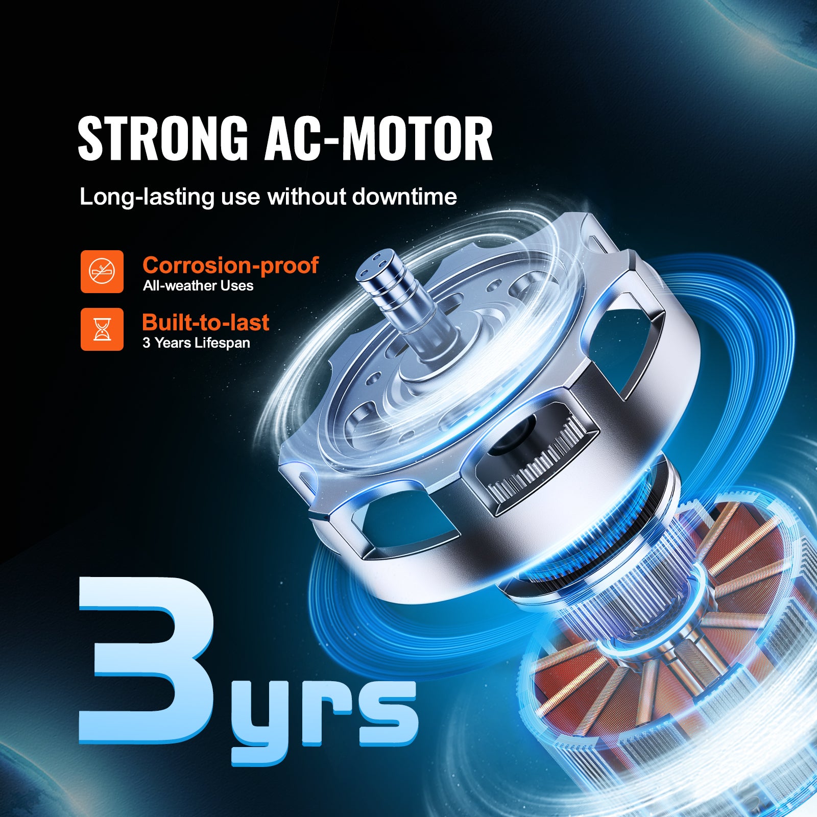 Ventilateur de conduit VEVOR en ligne, 203,2 mm, extracteur d'air silencieux 860 m³/h contrôleur vitesse variable moteur CA, booster refroidissement - 3