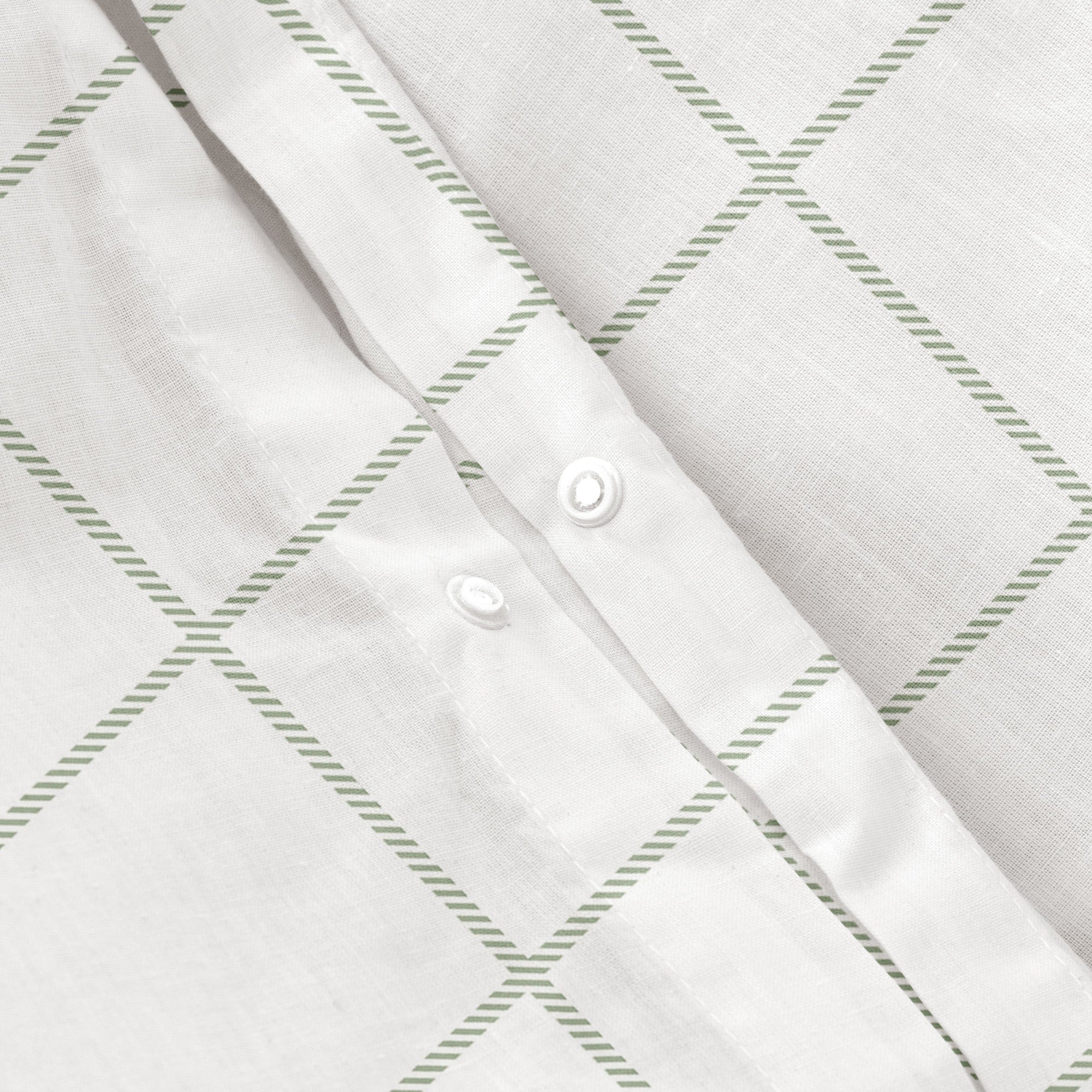 Housse de couette 100% coton 240x220 cm + 2(50x85) cm vert d'eau - Evania - 4