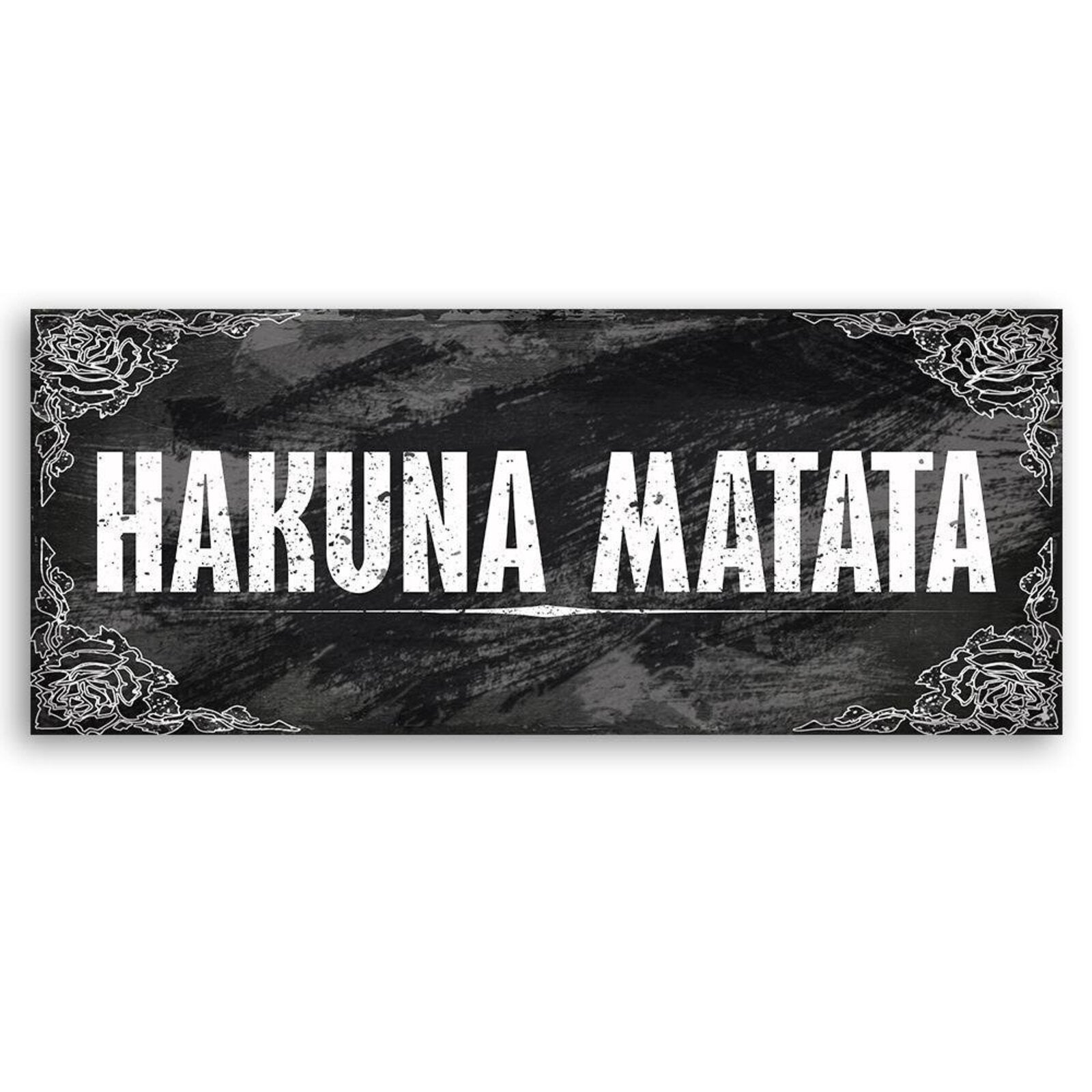 Tableau bois panorama hakuna matata - 90 x 30 cm - 2
