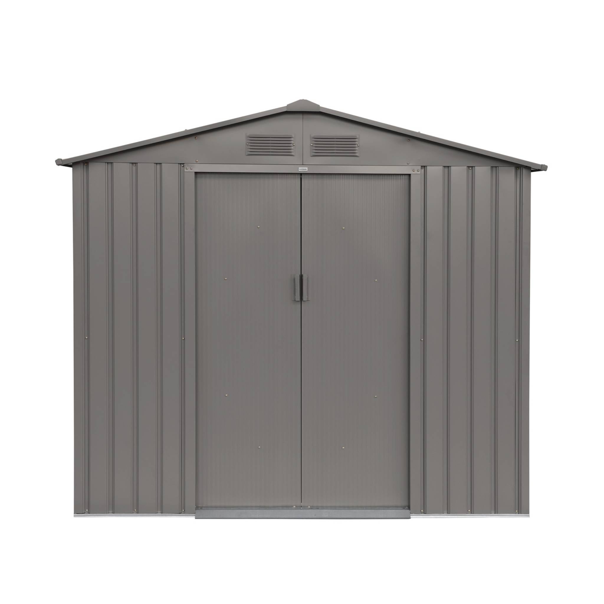 Cobertizo de jardín con kit de anclaje de 2.71m² Pardo - 213x131x185 cm - 5
