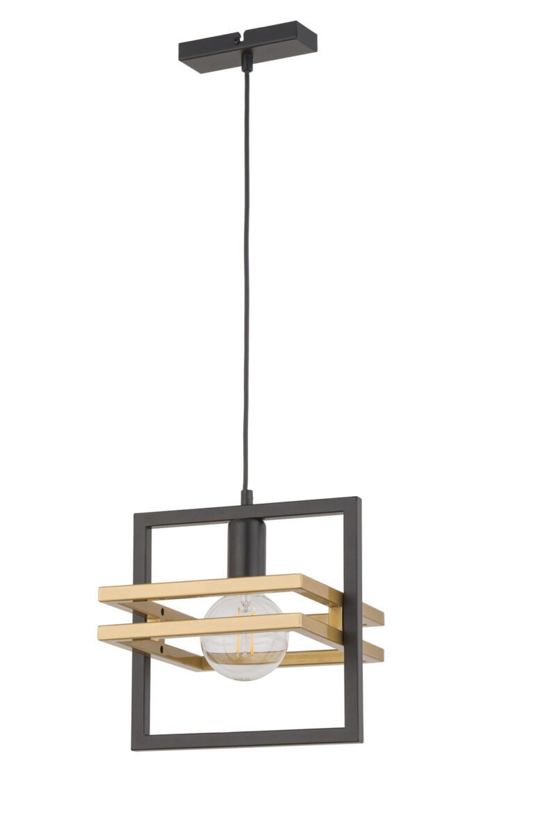 Lampa wisząca Merci czarno-złota 1xE27x15W dekoracyjna wym: 90 x 26 x 26 cm metal SIGMA