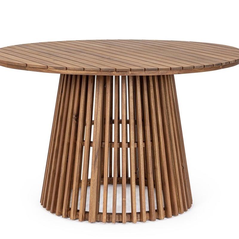 Stół Rodano Ø120 wykonany w 100% z drewna akacjowego FSC i wykończony olejem