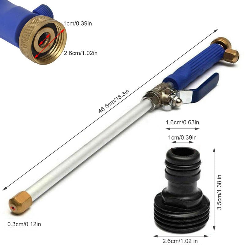 Pistolet D'arrosage, Lance D'arrosage Avec 3/4 Pouce Connecteur Rapide De Tuyau Arrosage Pistolet A Eau Haute Pression En Laiton Jet Nozzle 95315160