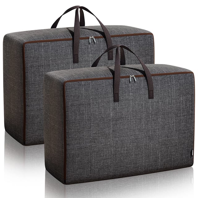 2 Pièces Grand Sac de Rangement 100L, Rangement Sous Lit Pliable Closet Organizer Sac de Rangement pour avec pour Édredons Couvertures