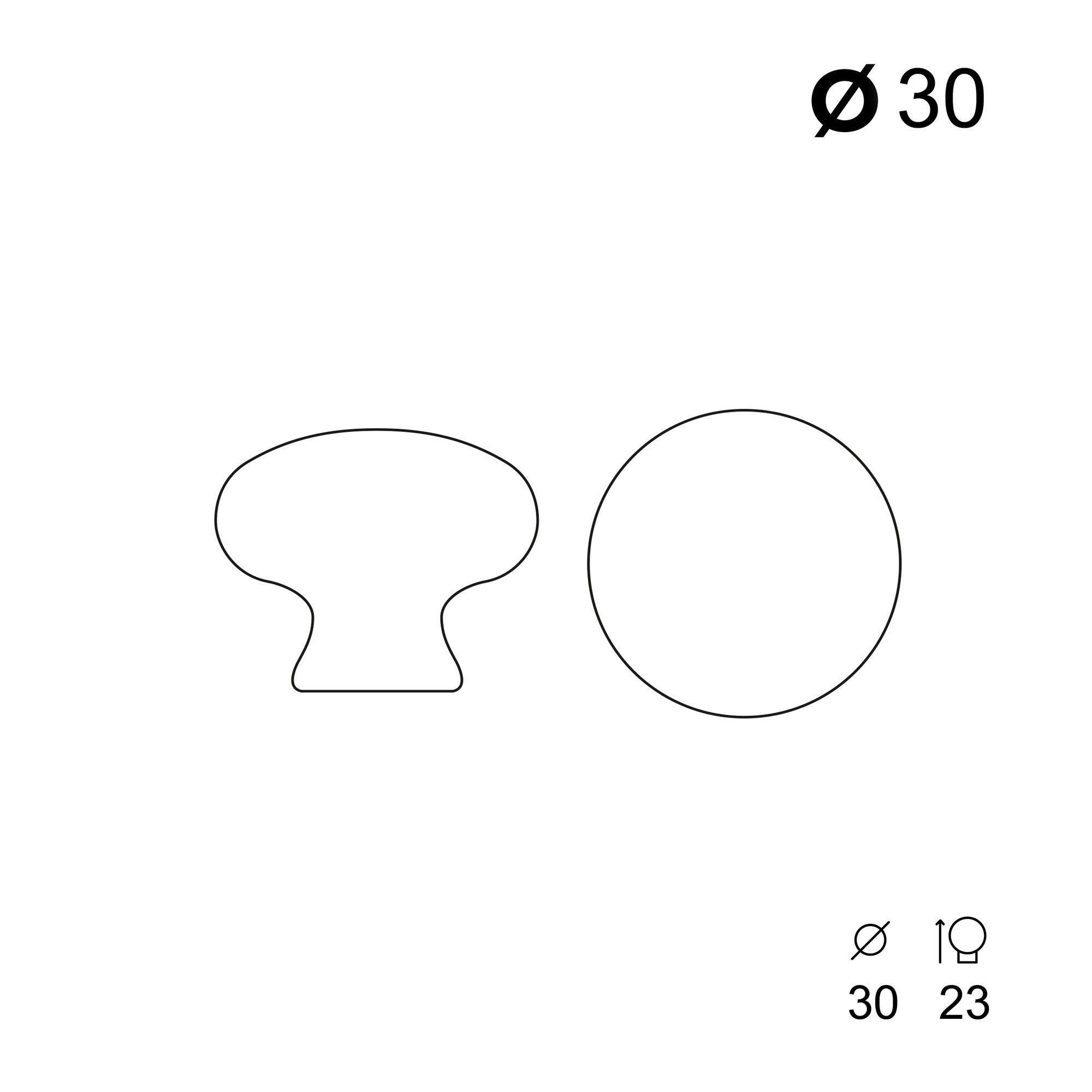 Bouton de meuble | Style classique | En porcelaine | Version blanche | Dimensions 30*30*2m extra fort | Système de fixation vissé | Comprend des vis - 4