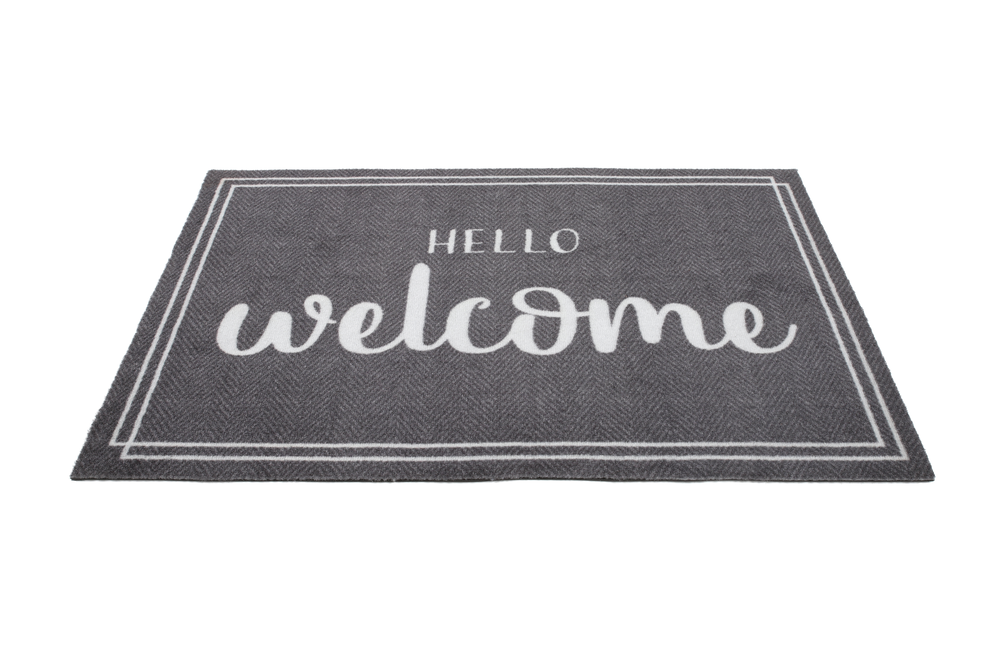 Alfombra de entrada personalizado - modelo mississippi - 003 gris foncé - 50cm x 75cm